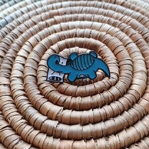 5/$25 NEW Sleepy Head Dinosaur Enamel Pin